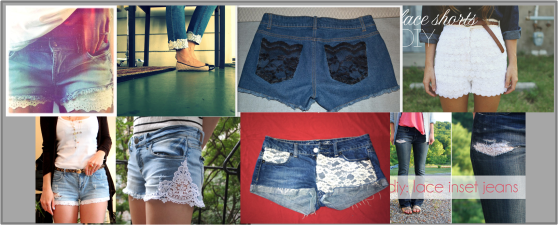 jeans and shorts lace alter